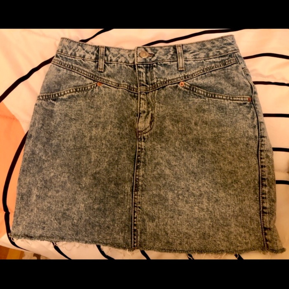 Blue jean mini skirt